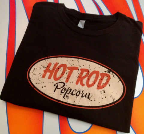 HotRod Popcorn Vintage Look Oval Logo T